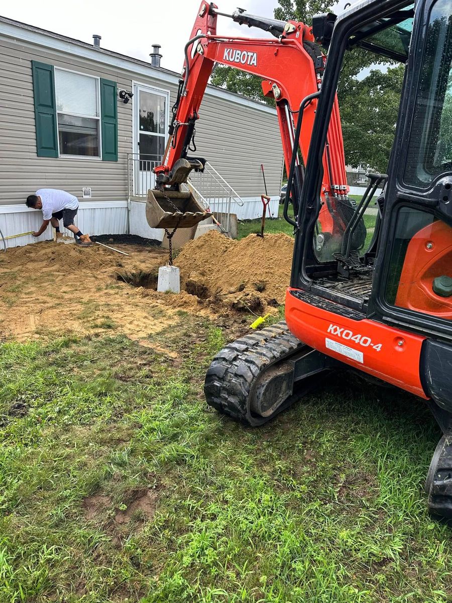 Underground utilities for Triple C’s Excavation in Ashford, CT