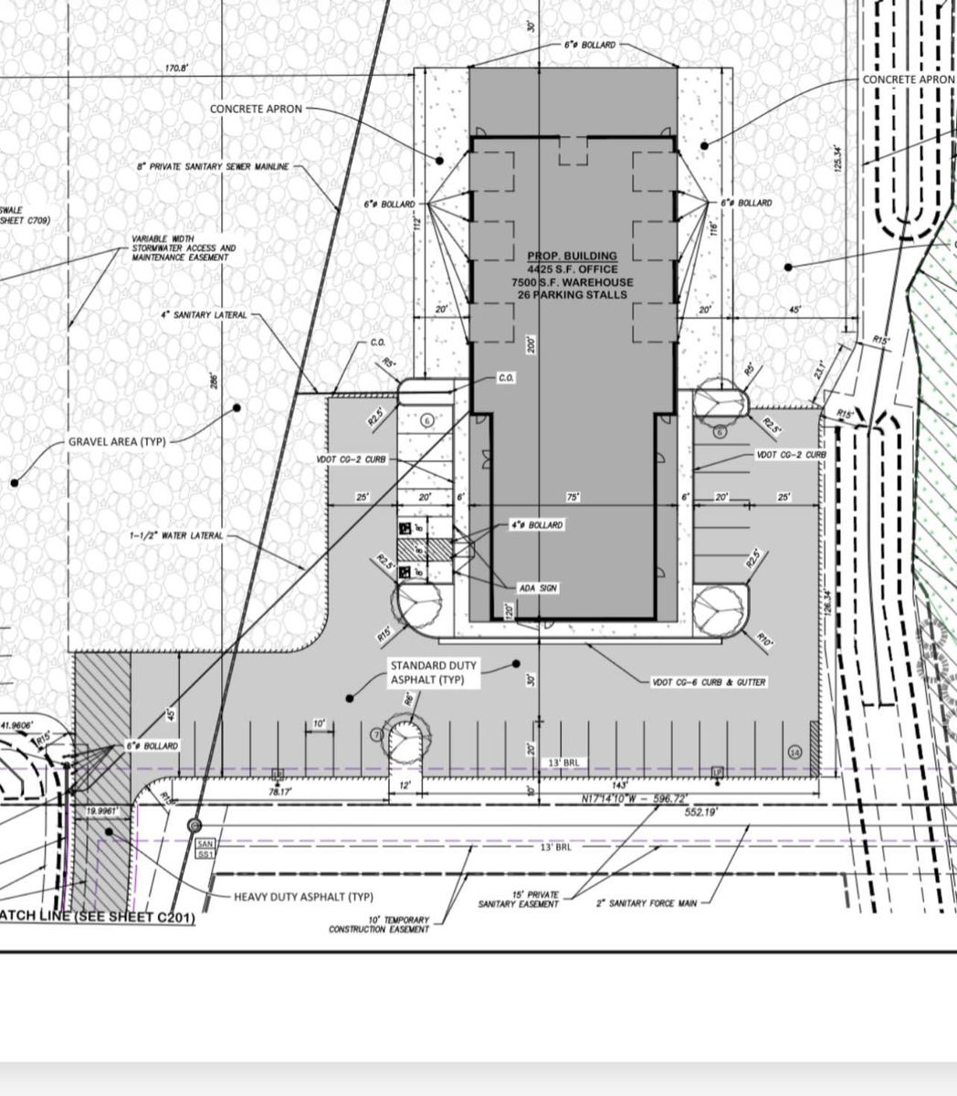 Asphalt Parking Lot Construction for Payne's Pavement Marking in Warrenton, VA