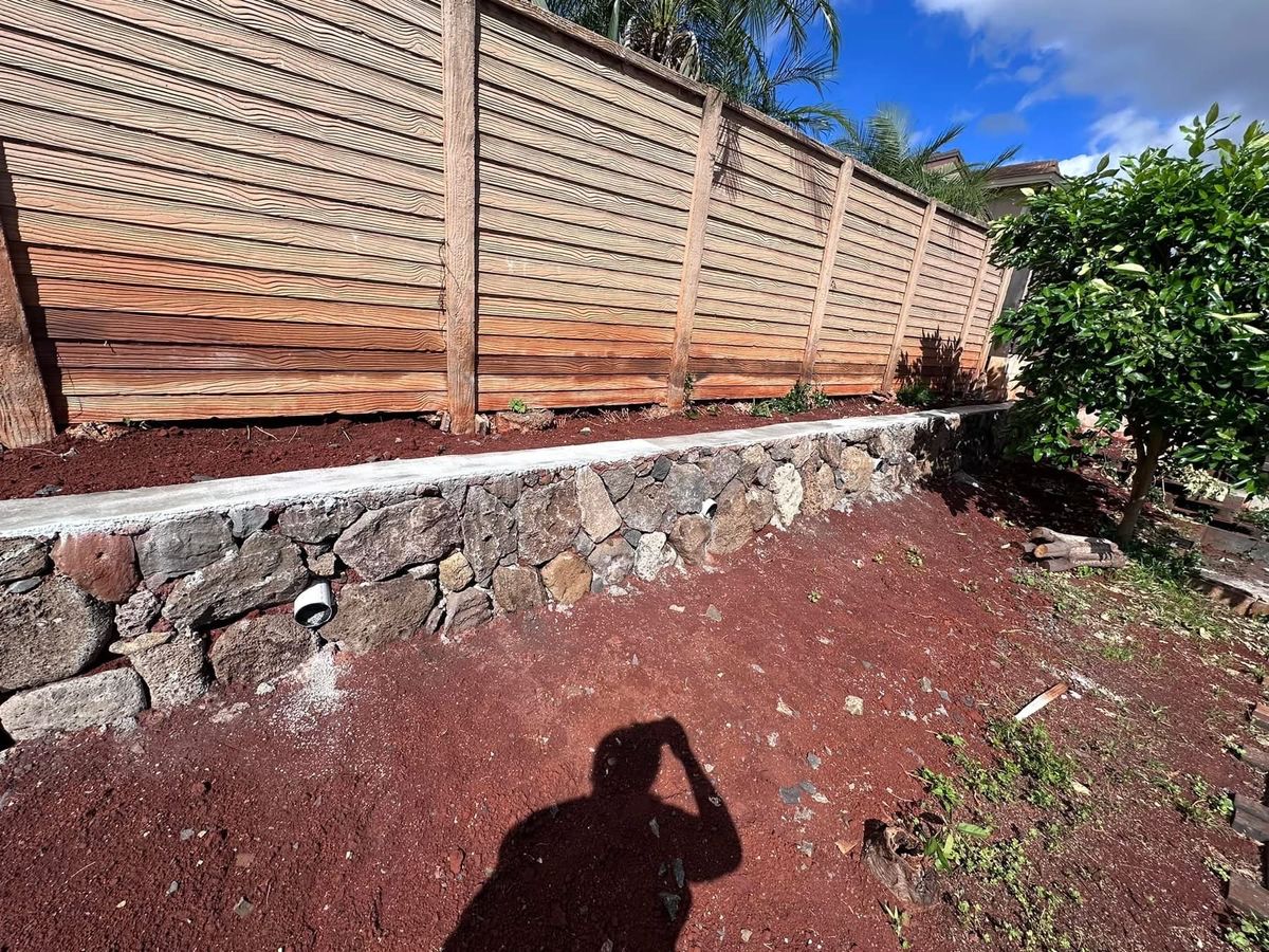 Retaining Wall Construction for Maka’s Akamai Masonry LLC in Kaneohe, HI