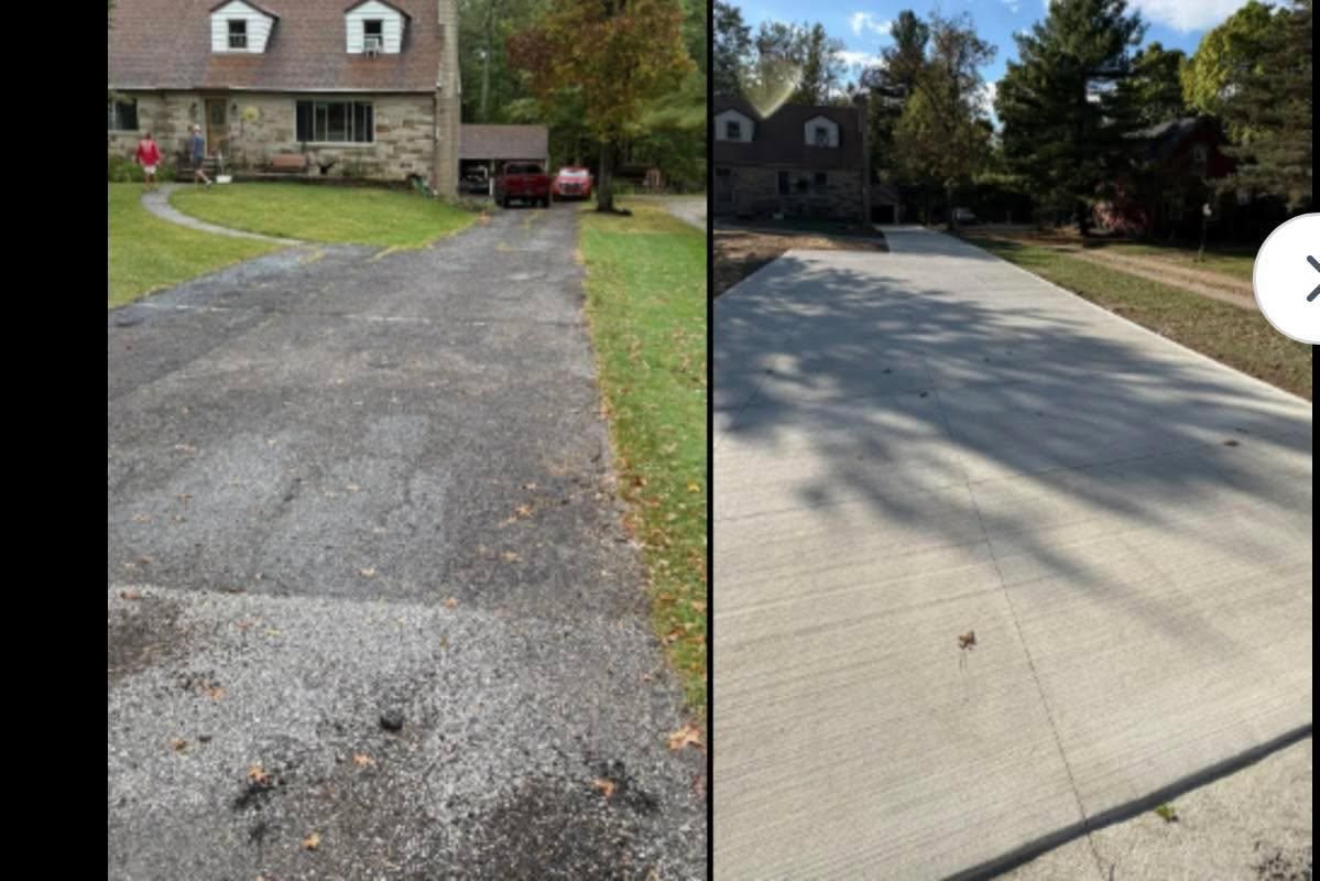 Driveway tear out and replacement for Concrete Pros, LLC in Lorain, OH
