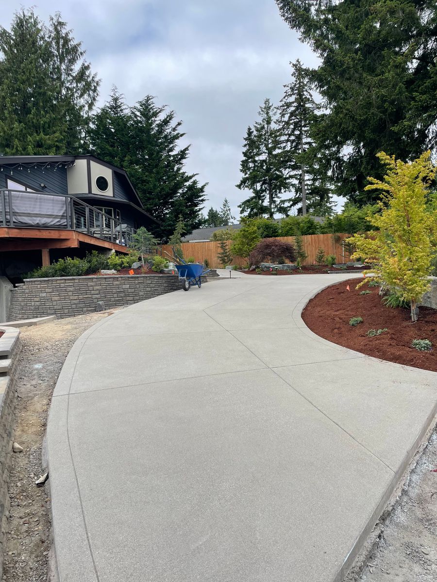 Concrete Driveways for MD Construction & Sewer in North Yelm, WA