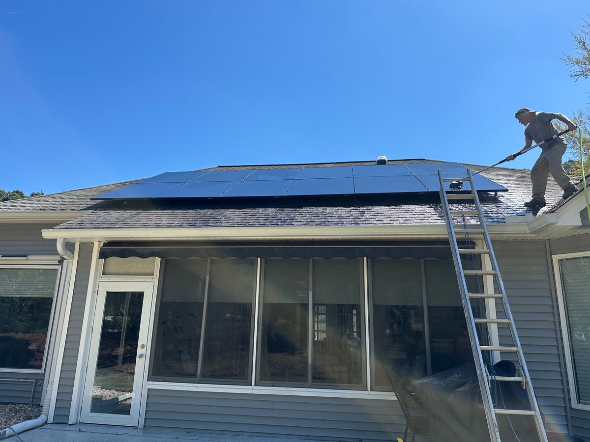 Solar panel cleaning for Premier Softwash in Bluffton, SC