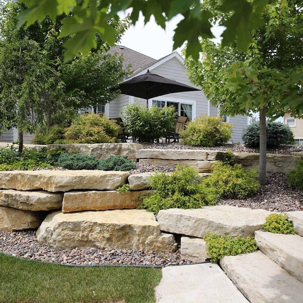 Natural Stone Hardscape for K&R Palm Trees and Cantera in Lago Vista, TX