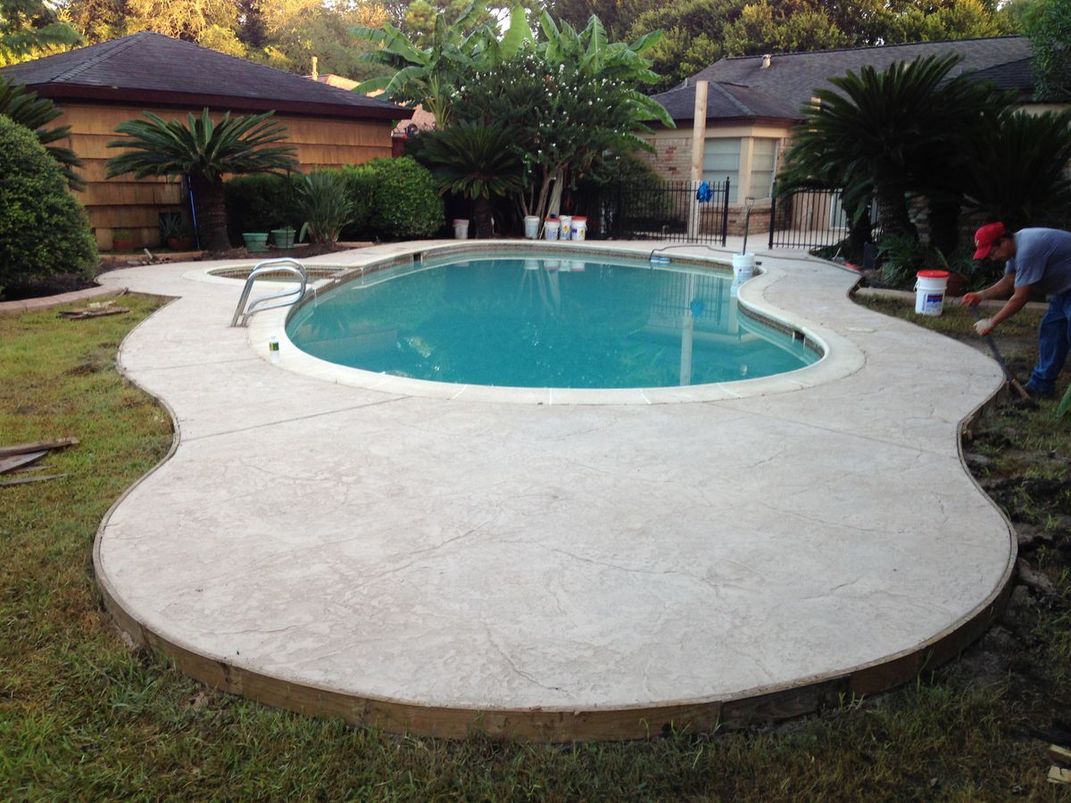 Pool Remodels for Texas Curb N Borders in Houston, TX