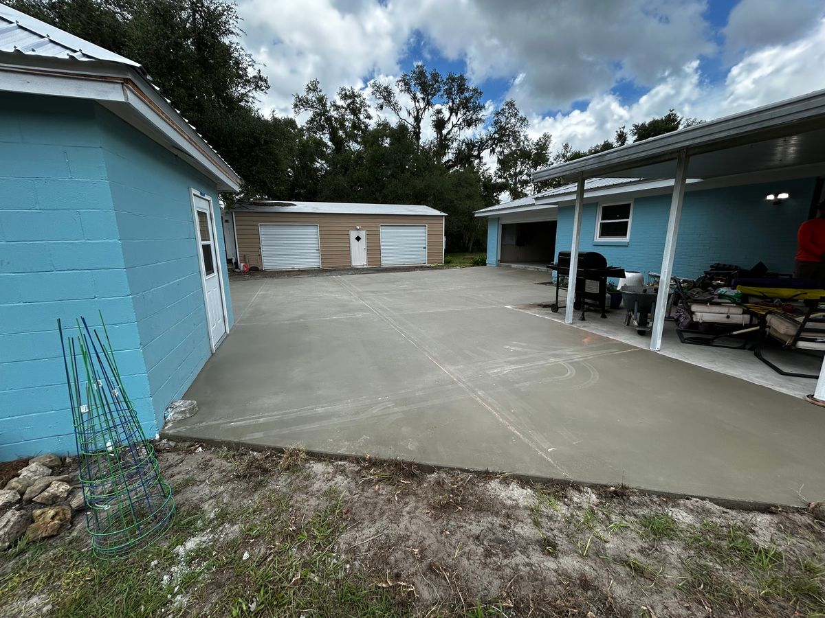 Concrete Slab Construction for Cameron Enterprises in Live Oak, FL