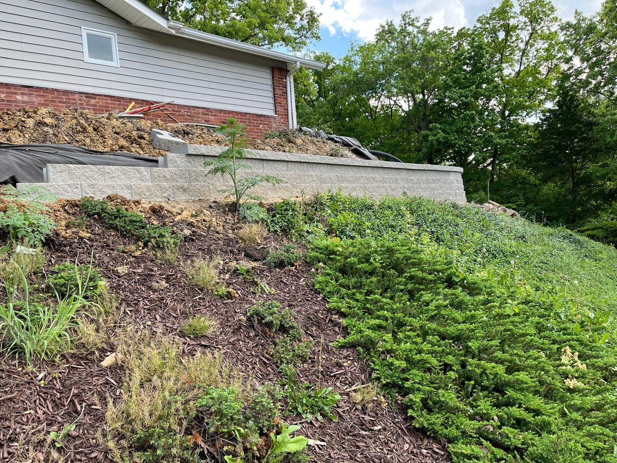 Landscape Installation for VQ Land & Stone in St. Louis, MO