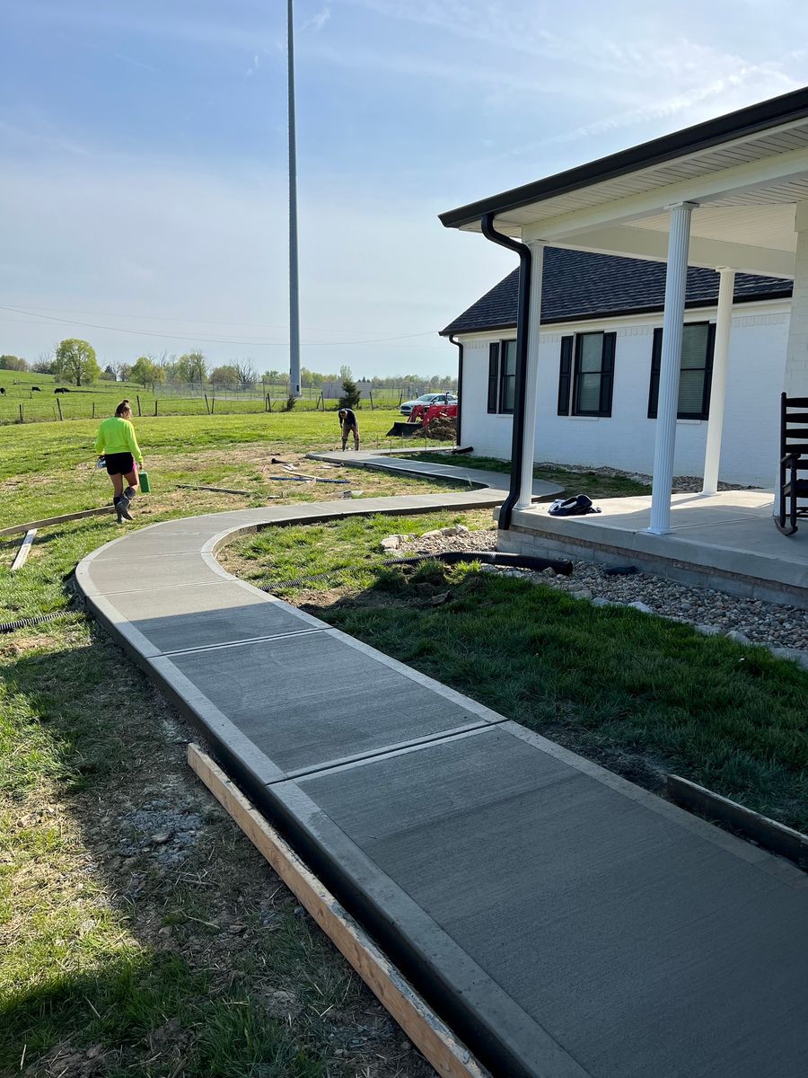 Sidewalk Installation for Blevins Concrete in Greencastle, IN