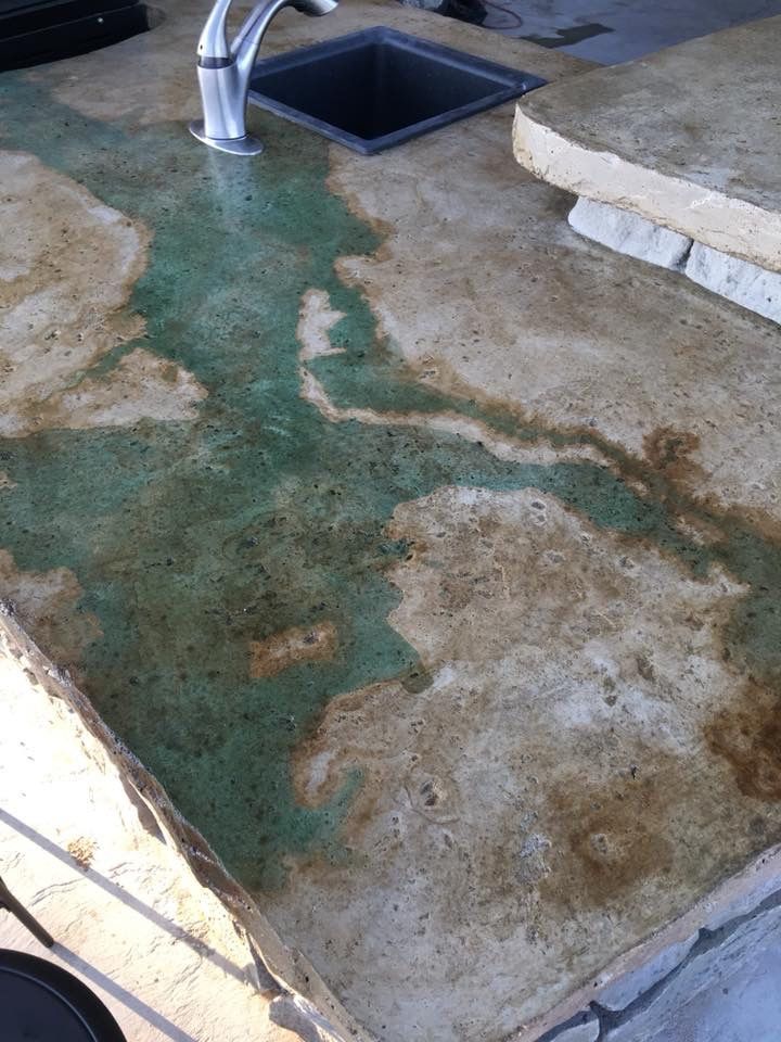 Polish-Stained Concrete for Texas Curb N Borders in Houston, TX