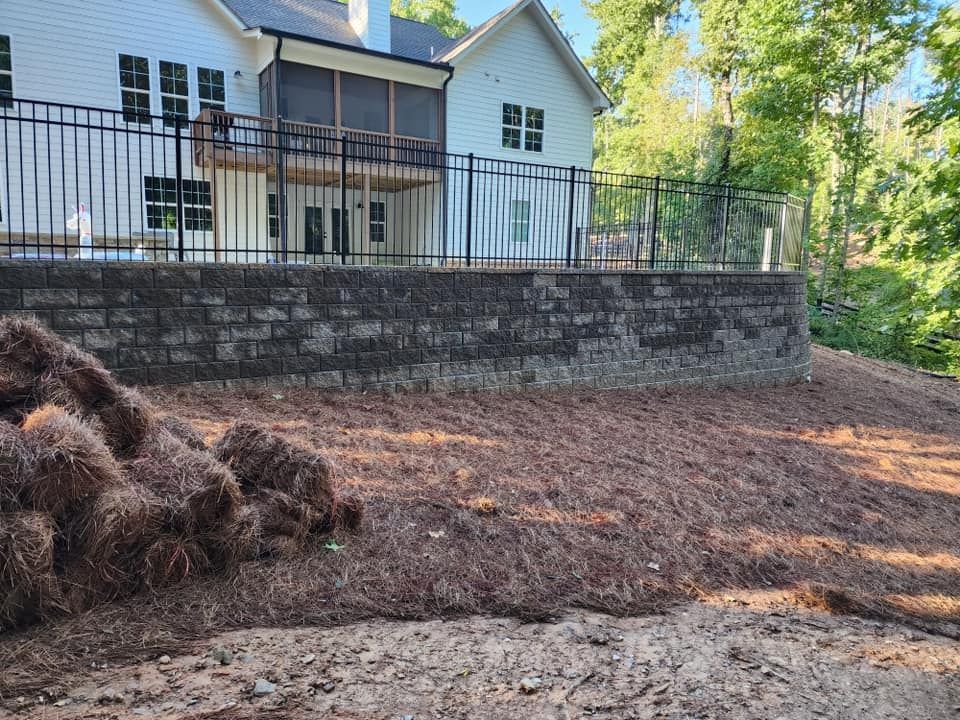 Retaining Wall Installation for Fusion Contracting in North Georgia, GA