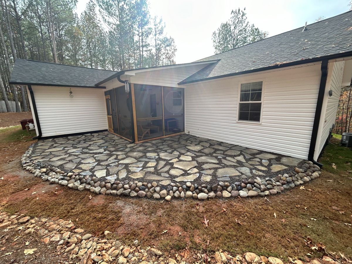 Gravel or Rock Driveway installation for City of Bridges Construction in Greenville, SC