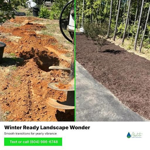 Mulch Installation for Absolute Lawn Solutions LLC in Sutherland, VA