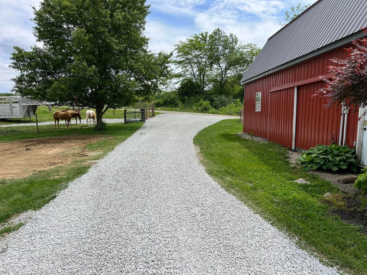 Driveway Construction for KW Earthworks in Connersville, IN