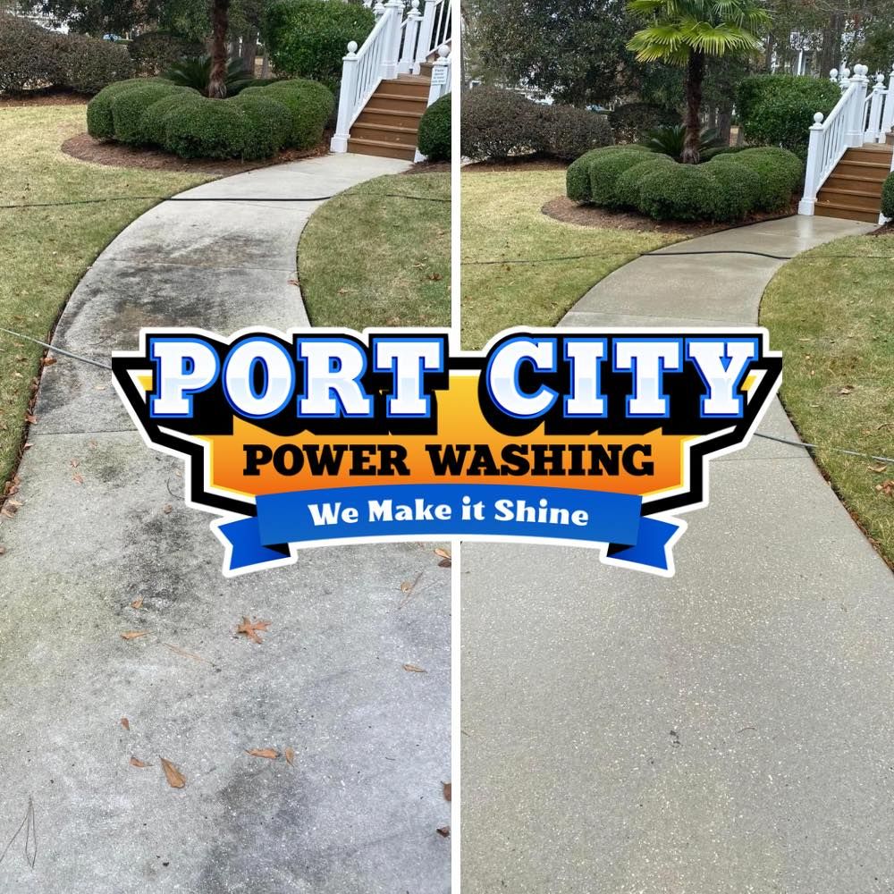 Driveway and Sidewalk Cleaning for Port City Power Washing in Wilmington, NC