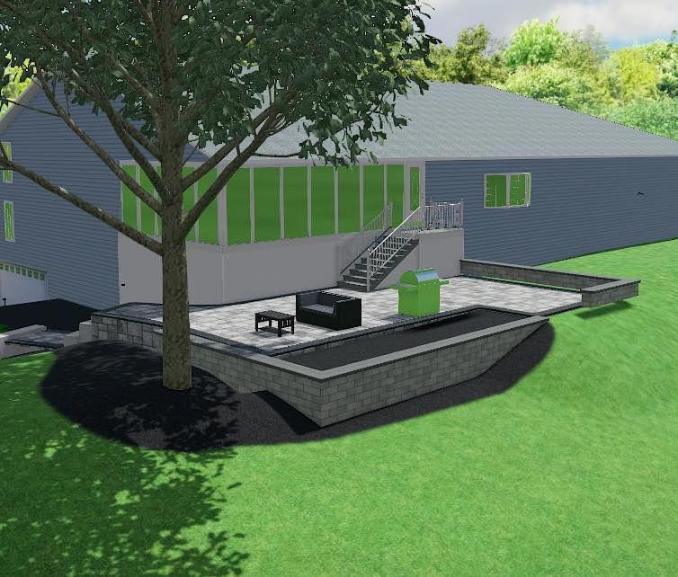 Retaining Wall Construction for Shawn's Landscaping in Mendon, MA