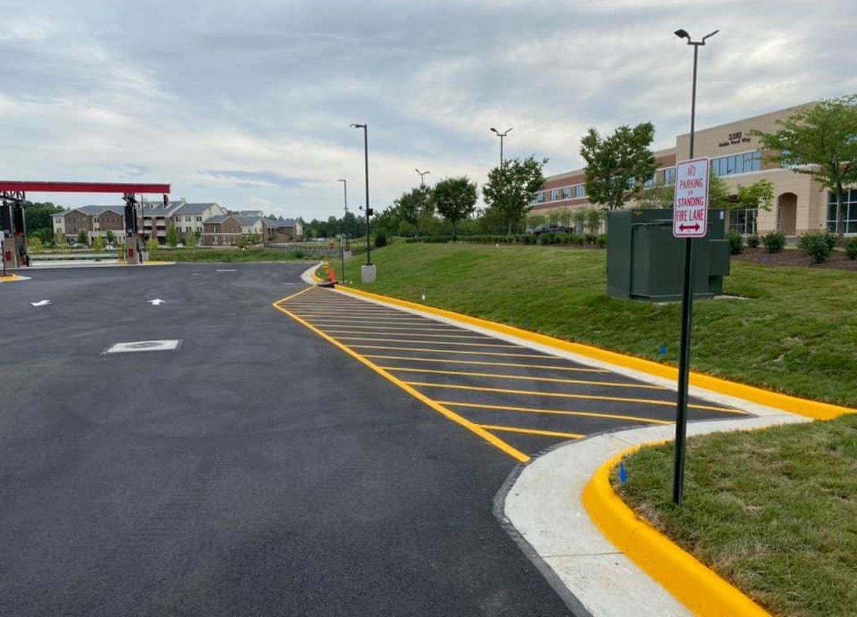 Striping for Payne's Pavement Marking in Warrenton, VA