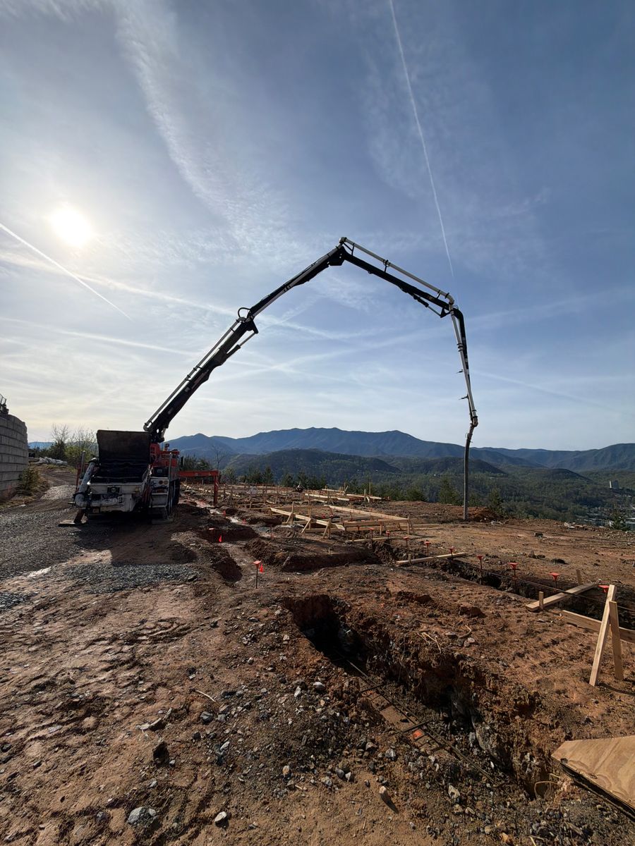 Boom Pumping for Williams Concrete Pumping in Knoxville, Tennessee