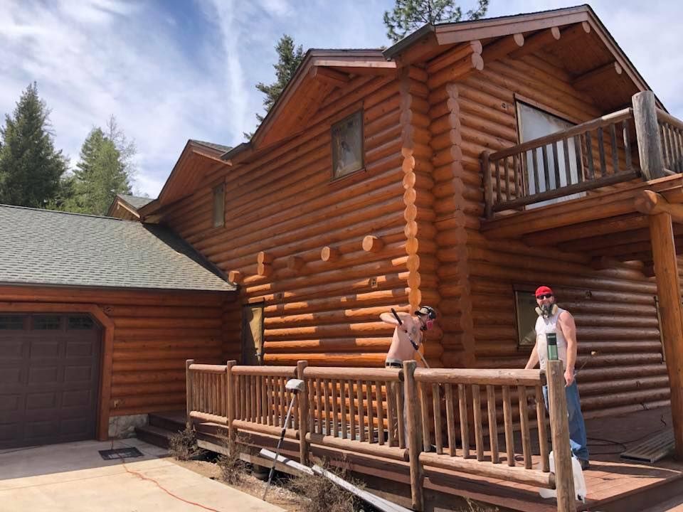 Log Home Chinking for True Blue Logworks LLC in Corvallis, MT