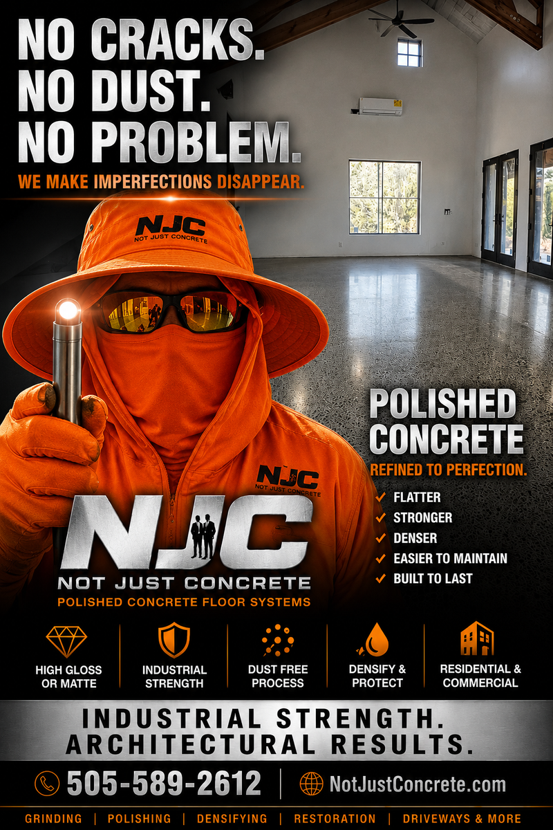 Polished Concrete for Not Just Concrete in Albuquerque, NM