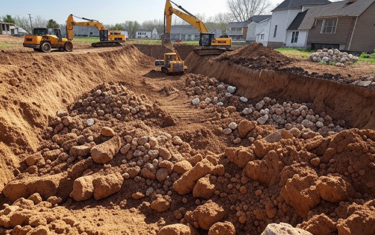 Site Preparation for Precision Pools & Excavation in Maurertown, VA