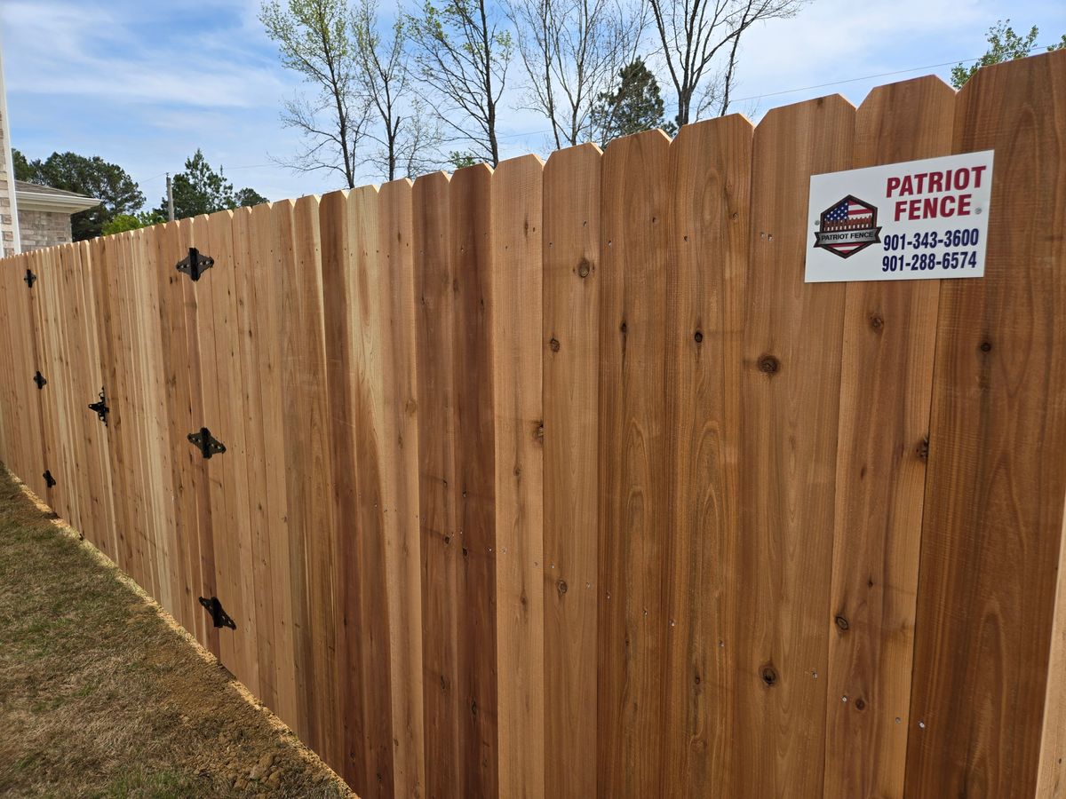 Cedar Privacy Fence Installation for Patriot Fence  in Oakland, TN