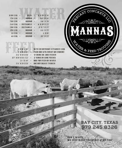 Concrete Feed Troughs for MannaS Precast Concrete LLC in Bay City, TX