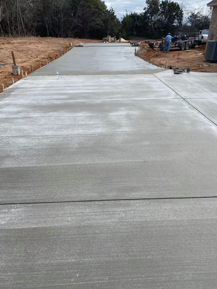 Concrete Driveway Installation for Javier Martinez Concrete Construction in Burleson, TX