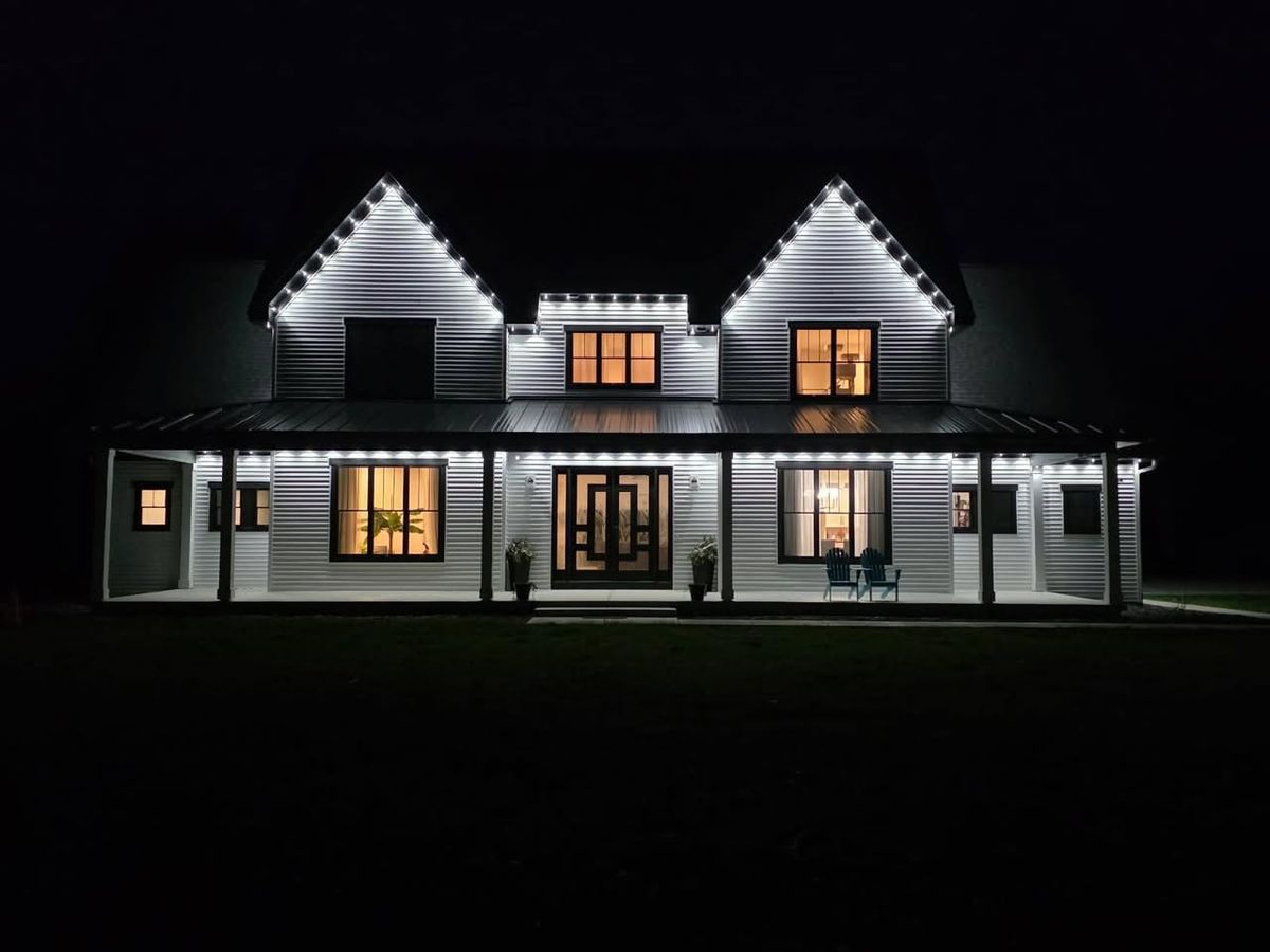 Permanent Outdoor Lighting for Risner Construction in De Motte, IN