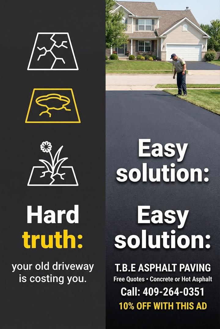 Driveway Paving for T.B.E Asphalt Paving in Spring, TX
