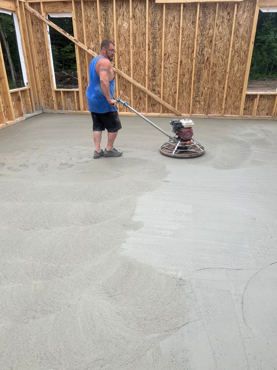 Concrete Slab Construction for CAIR CONCRETE & MASONRY LLC in Baldwin, WI