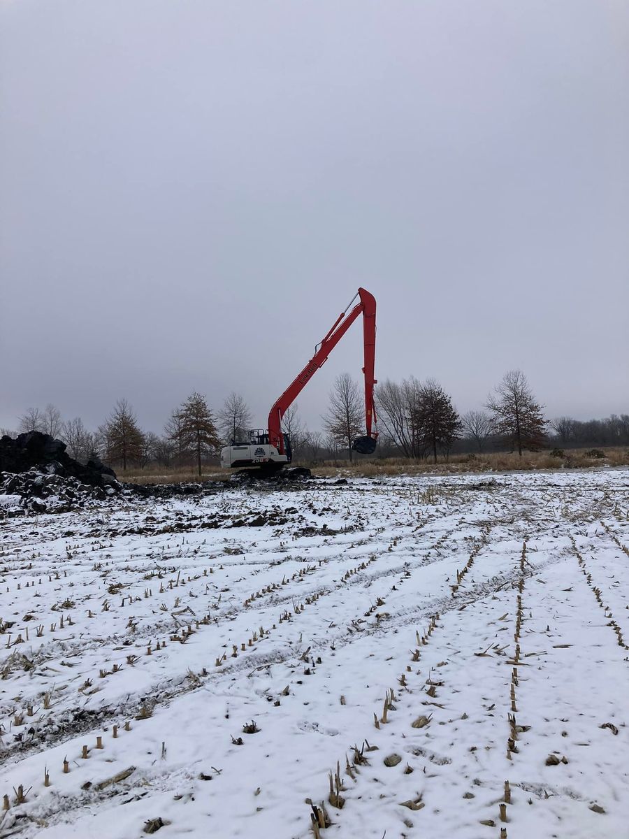 Residential & Commercial Excavation for M & W Tiling and Excavating in Calamus, IA