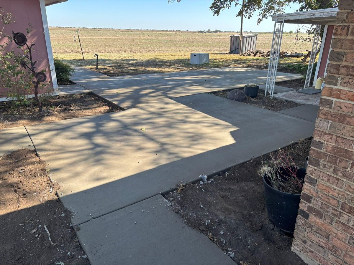 Commercial ADA Ramps, Sidewalk, Parking Bollards w/Signage, Curb/Gutter, Parking Lot Repair for Crete-Fleet in Abilene, TX