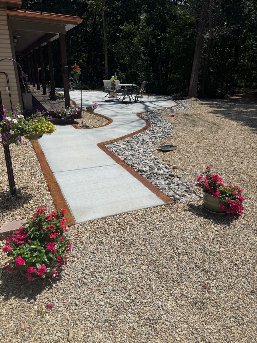 Stamped Concrete Installation for Immaculate Concrete and Construction in Troy, IL
