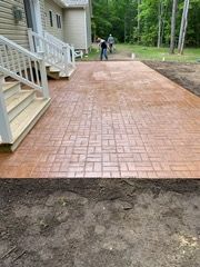 Stamped Concrete Installation for Self Concrete Inc in Heathsville, VA