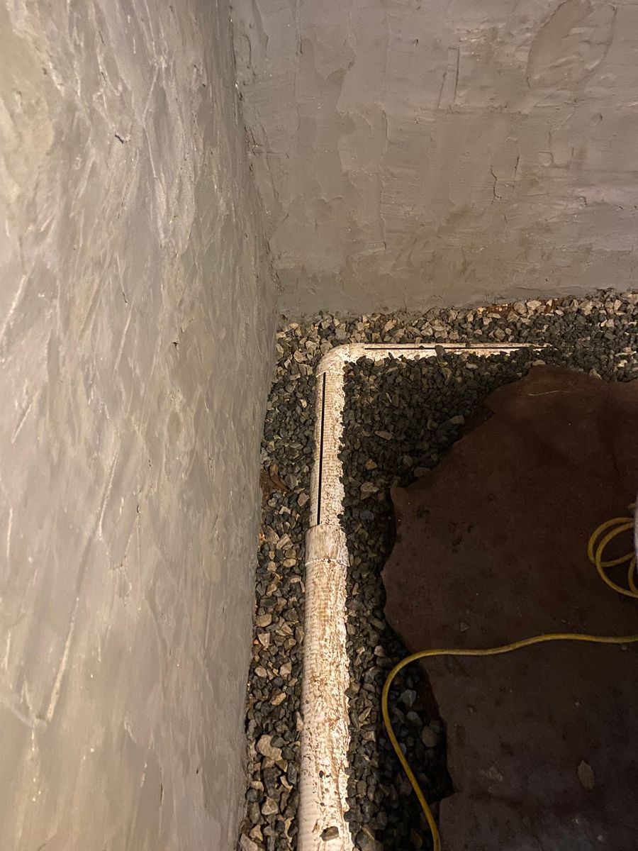 Basement waterproofing/interior and exterior French drainage system installation for Markey Masonry LLC in Phoenixville, PA
