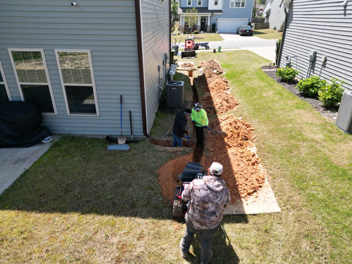 Drainage Solution for Green Works Landscaping in Clayton, NC