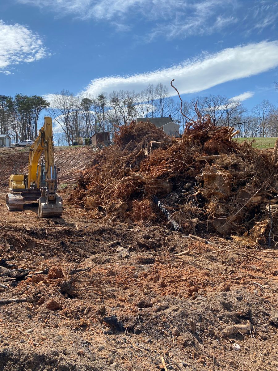 Land Clearing for Lanier Excavating LLC in Bedford County, VA