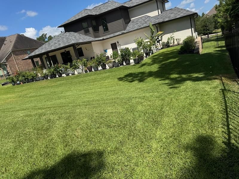 Mowing for Loredo's Landscaping in New Caney, TX