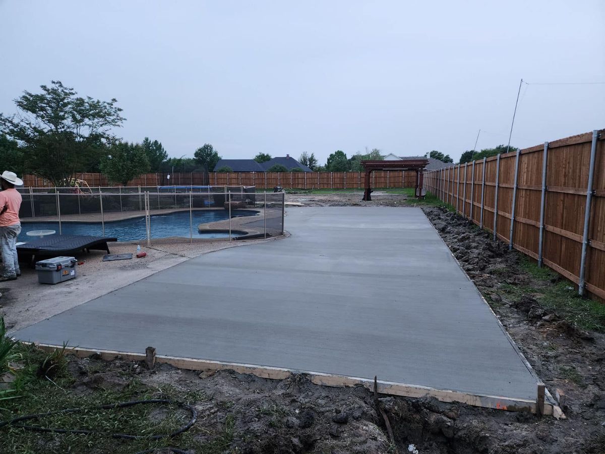 Patio Design & Installation for J&J Concrete in Scurry, TX