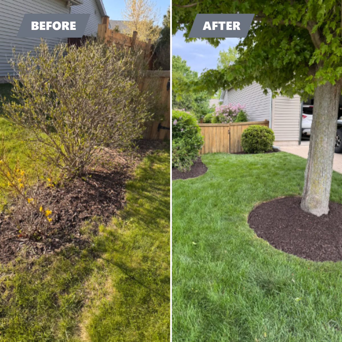 Edging and Mulch Installation for H&L Lawn Care LLC in Twin Lakes, WI