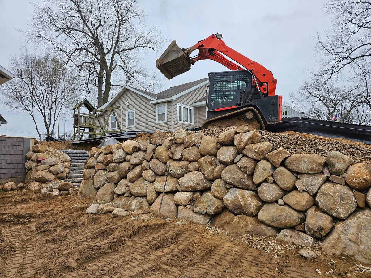 Excavating for Michiana Boulders Landscaping & Excavating in Union, MI