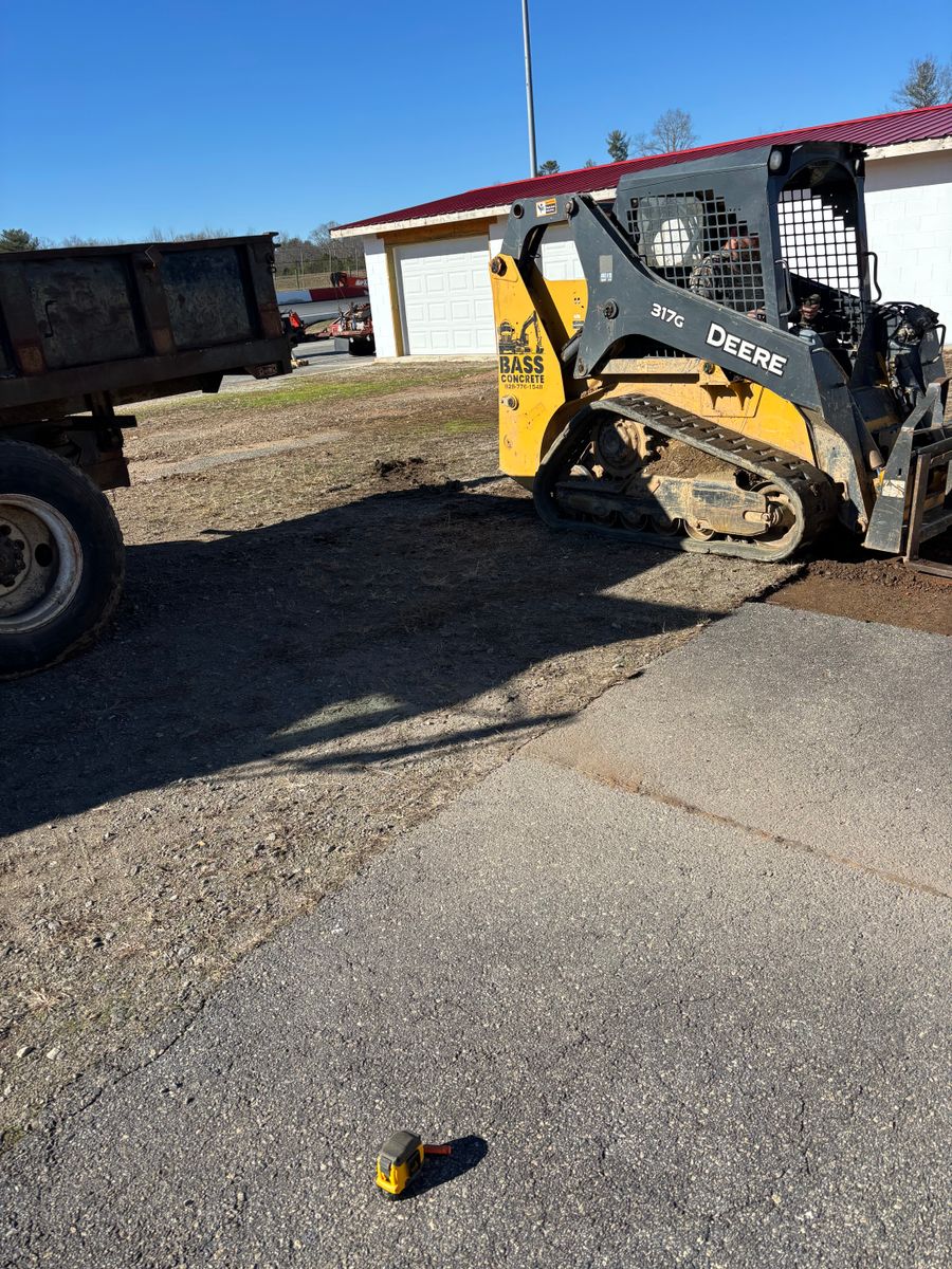 Grading & Excavating for Bass Concrete LLC in Weaverville, NC
