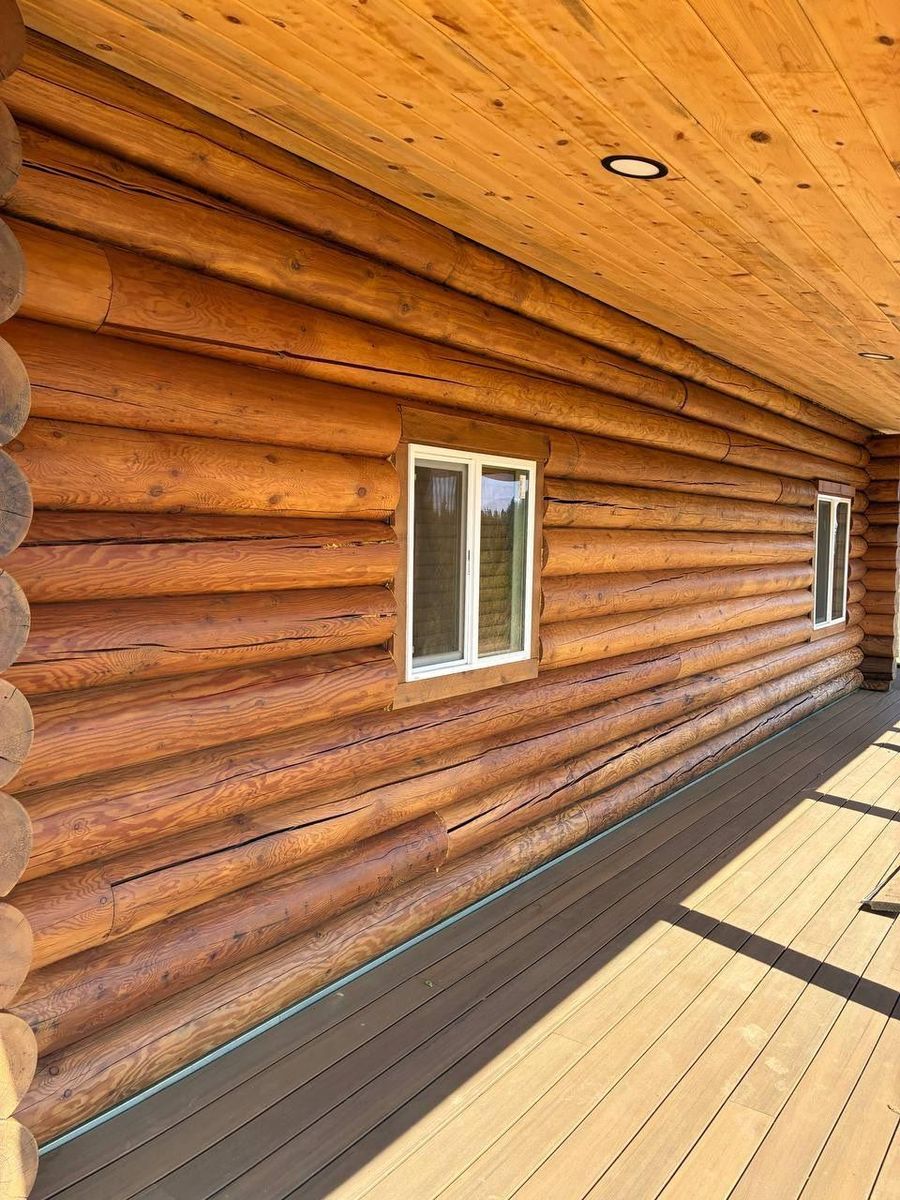 Log Home Media Blasting for Chewelah Painting in Spokane, WA