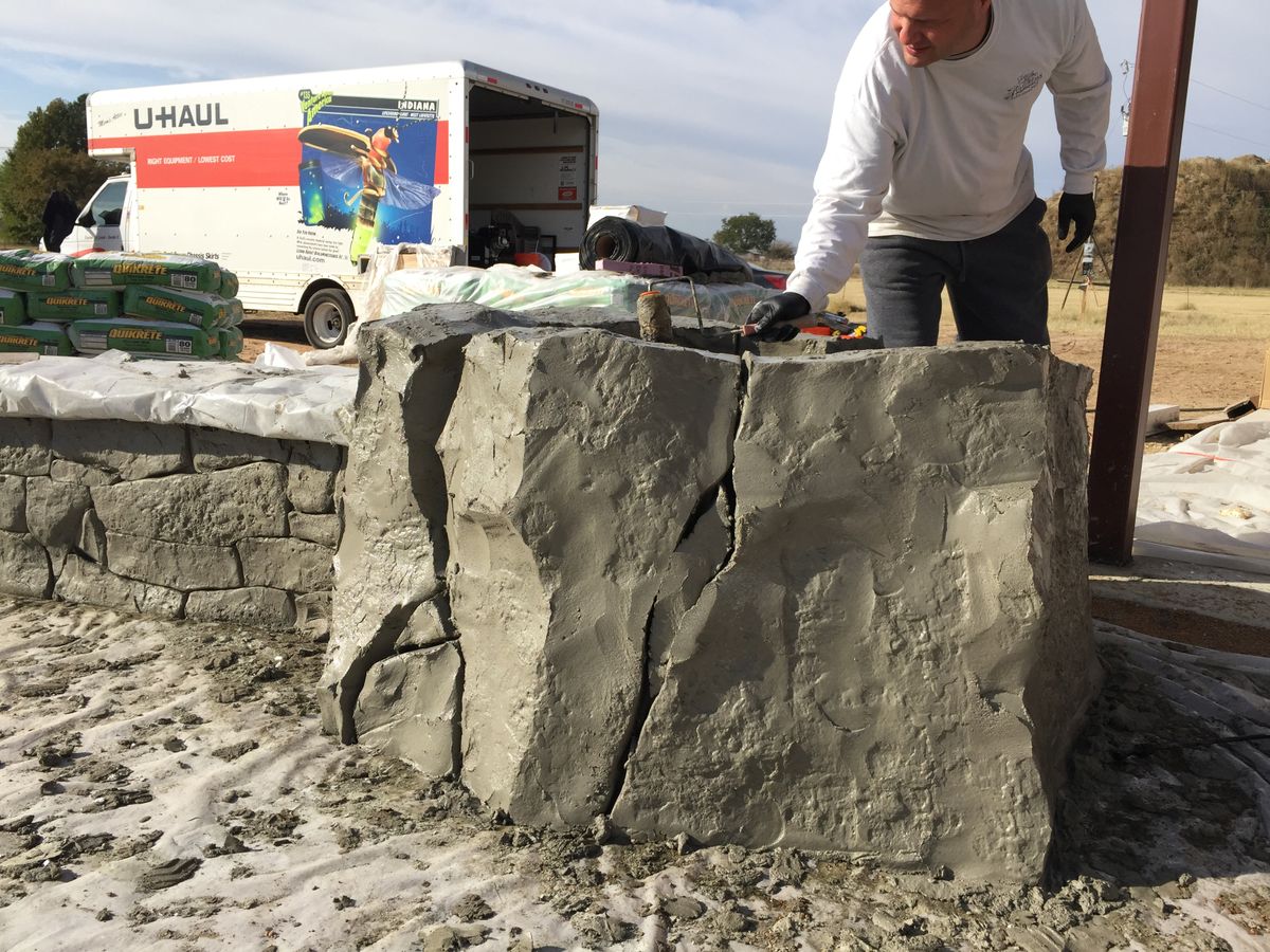 Custom Carved Concrete for Texas Curb N Borders in Houston, TX