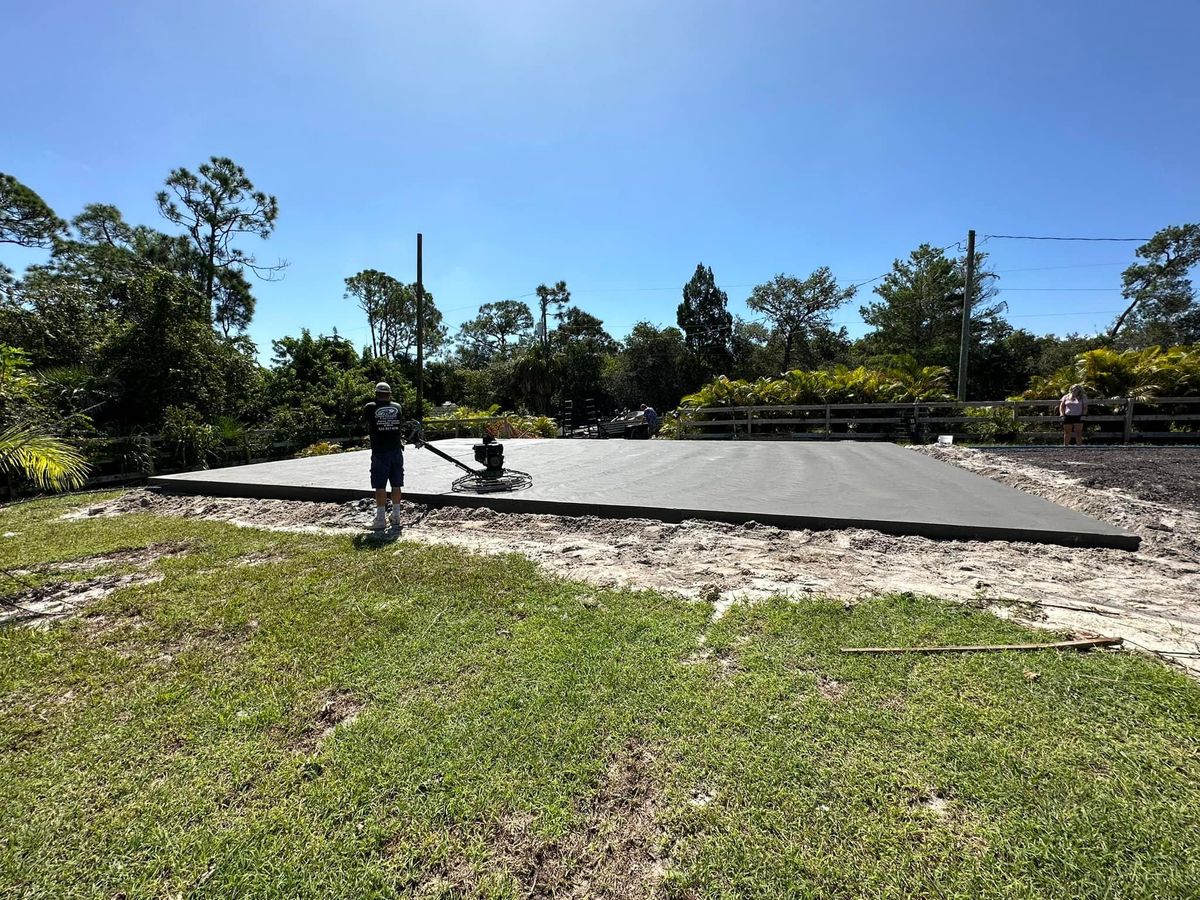 Concrete Slab Installation for Green Hammer Concrete in Palm Bay, Florida