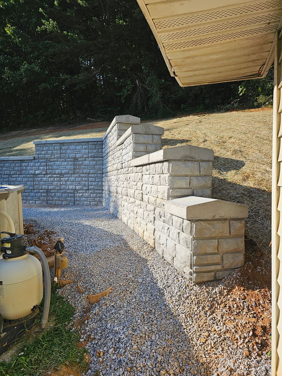 Retaining Walls for Walker Excavation in Tazewell, TN