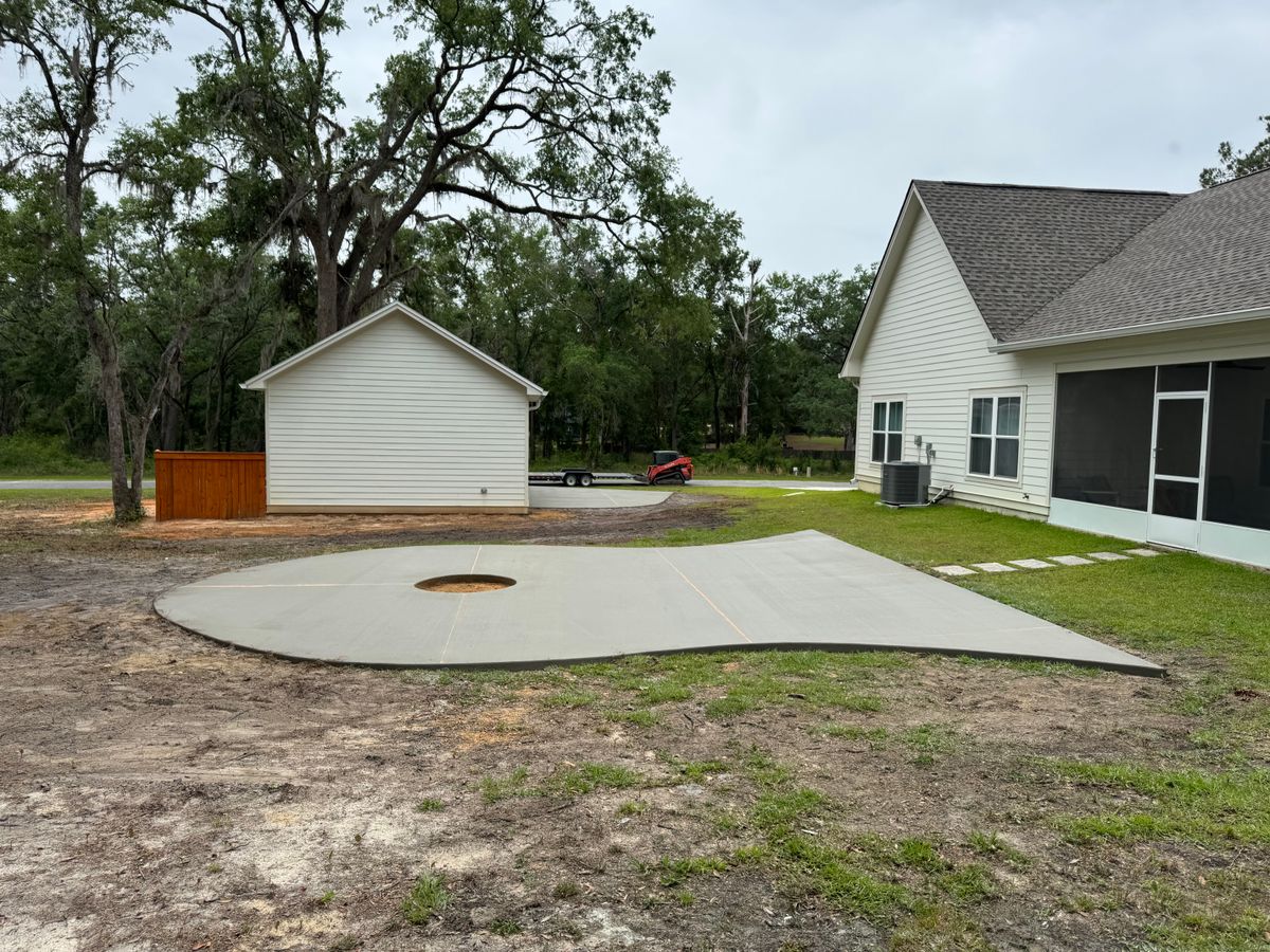 Concrete Slab Construction for Cameron Enterprises in Live Oak, FL
