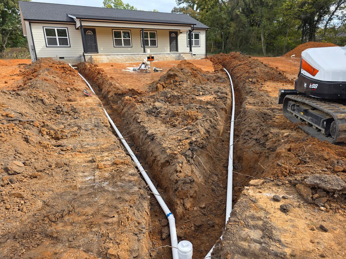 Trenching for H&H Earthworks in Decherd, TN