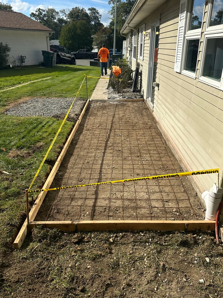 Stamped Concrete Installation for DiDaniele Masonry in Tuckerton, NJ