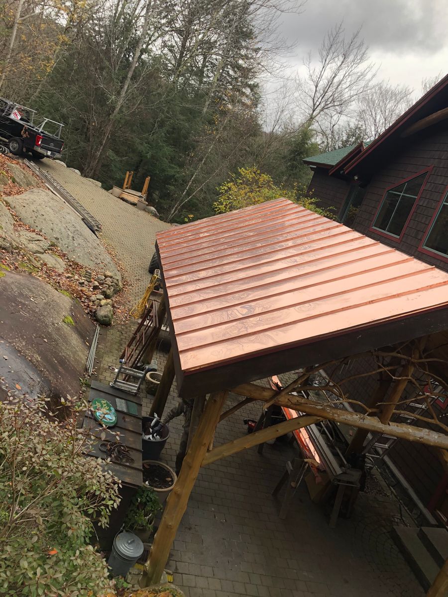 Copper Finishings for Schweizer Construction in Lake Clear, NY