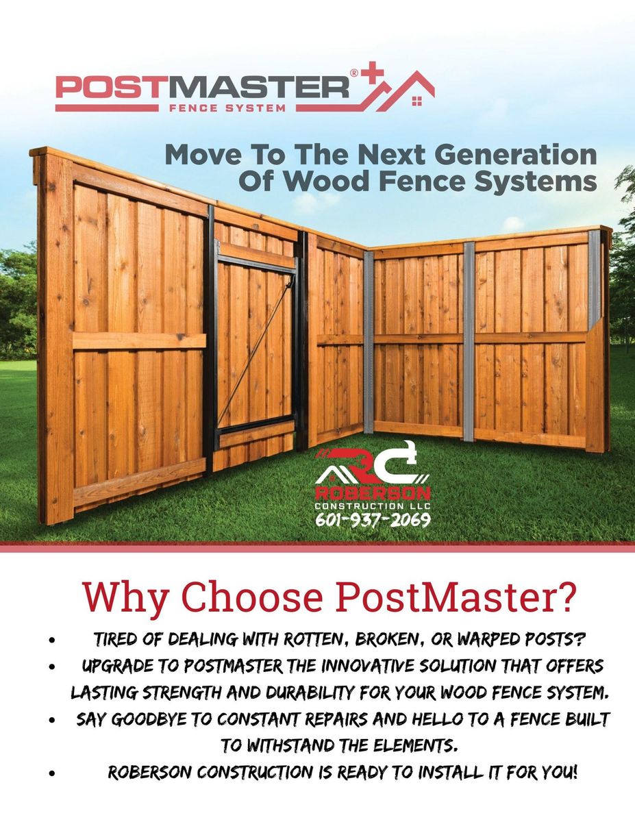 Residential Fence Services for Roberson Construction in Jackson, MS